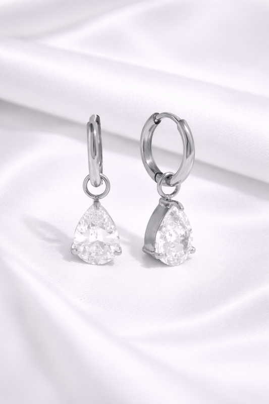 Creolen mit Tropfen Anhänger